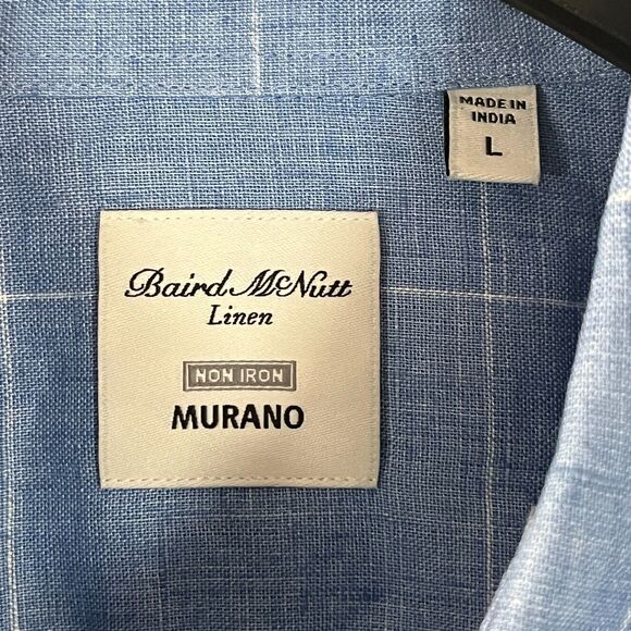 Baird McNutt Murano Linen Button Up Shirt Mens Large Button Up Non Iron - Picture 4 of 6